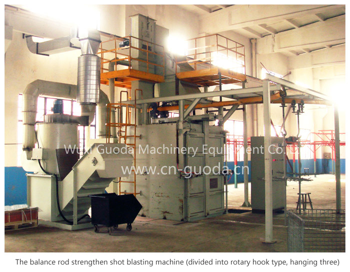 The balance rod strengthen shot blasting machine